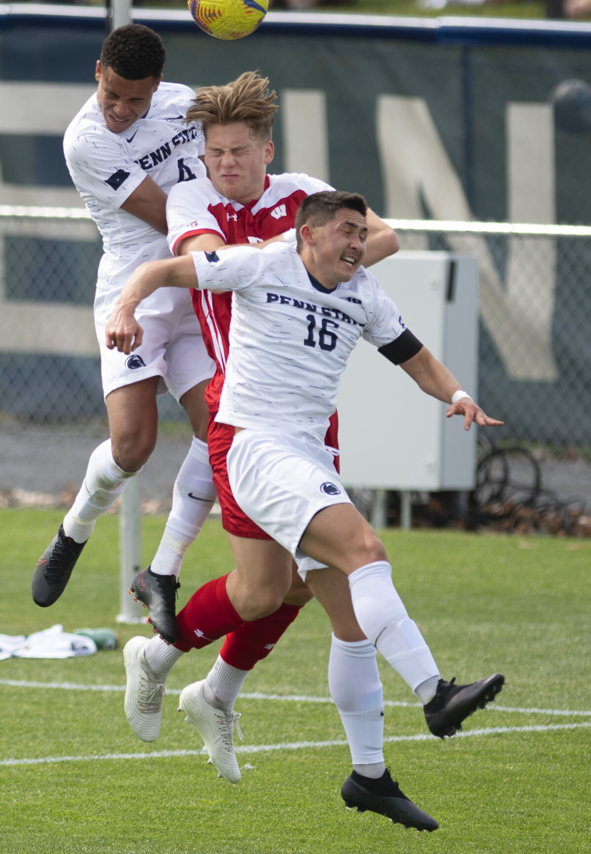 Penn State Men's Soccer vs. Wisconsin, Watson (4) and Ness (16)